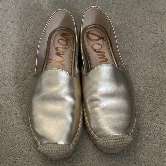 Sam Edelman Kesia Espadrilles - gold leather - size 9.5 - worn only 1 time. - Picture 2 of 5